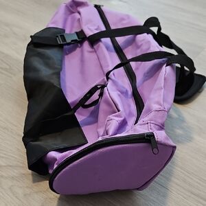 Purple Yoga Mat Carrier Gym Bag Duffle Bag